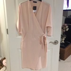 Light pink top shop wrap dress